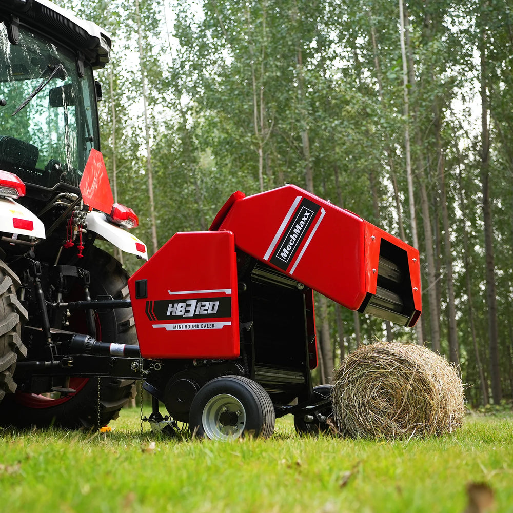 3-Point PTO Mini Round Hay Baler With Twine Wrap,   20" Diameter x 28" Width Bales,  For 15-50hp Tractor,  HB3120