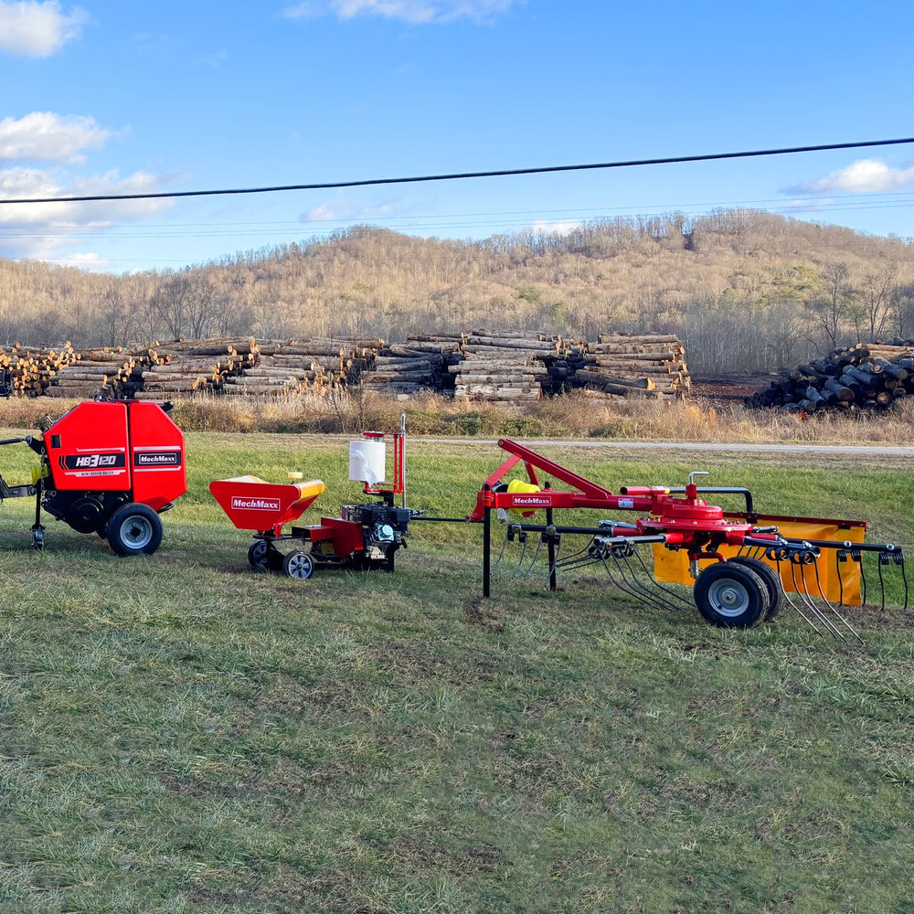Hay Baler & Hay Wrapper & Hay Rake Tedder  Bundle,  HB3120,  HW20,  HT100