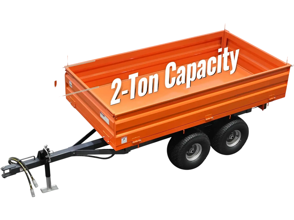 MechMaxx 2-Ton Capacity Heavy-Duty Dump Trailer,  DT4X8