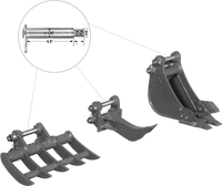 Attachment Set for Mini Compact Excavator MEC17, MEC17PRO (SKU: 150533; 150534）