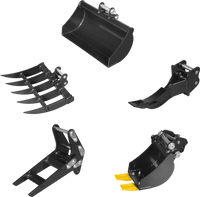 5-Piece Mini Excavator Attachment Set for Mini Compact Excavator (SKU: 150536)