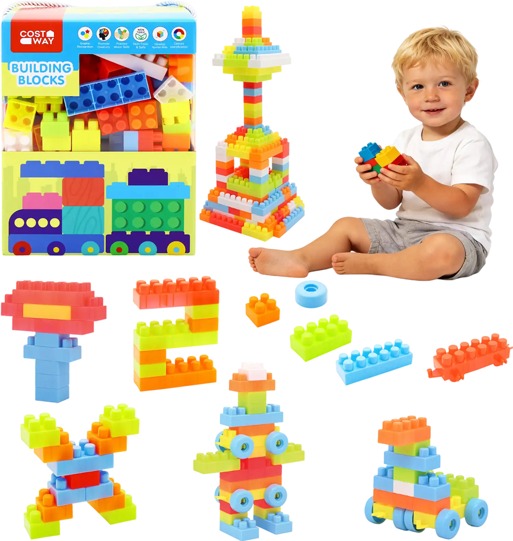 150 Pcs Toddler Building Blocks Toy STEM Montessori Early Learning Toys for 3+ year old