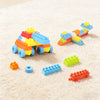 Colorful 150-piece toddler building blocks set with vehicles and shapes for STEM learning and creative play.