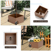 Patio umbrella base stand with wheels, 150 lbs capacity, doubles as a planter box for outdoor use.