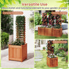 Outdoor wooden raised garden bed with trellis, crafted from solid wood, ideal for plants and privacy in your garden or.