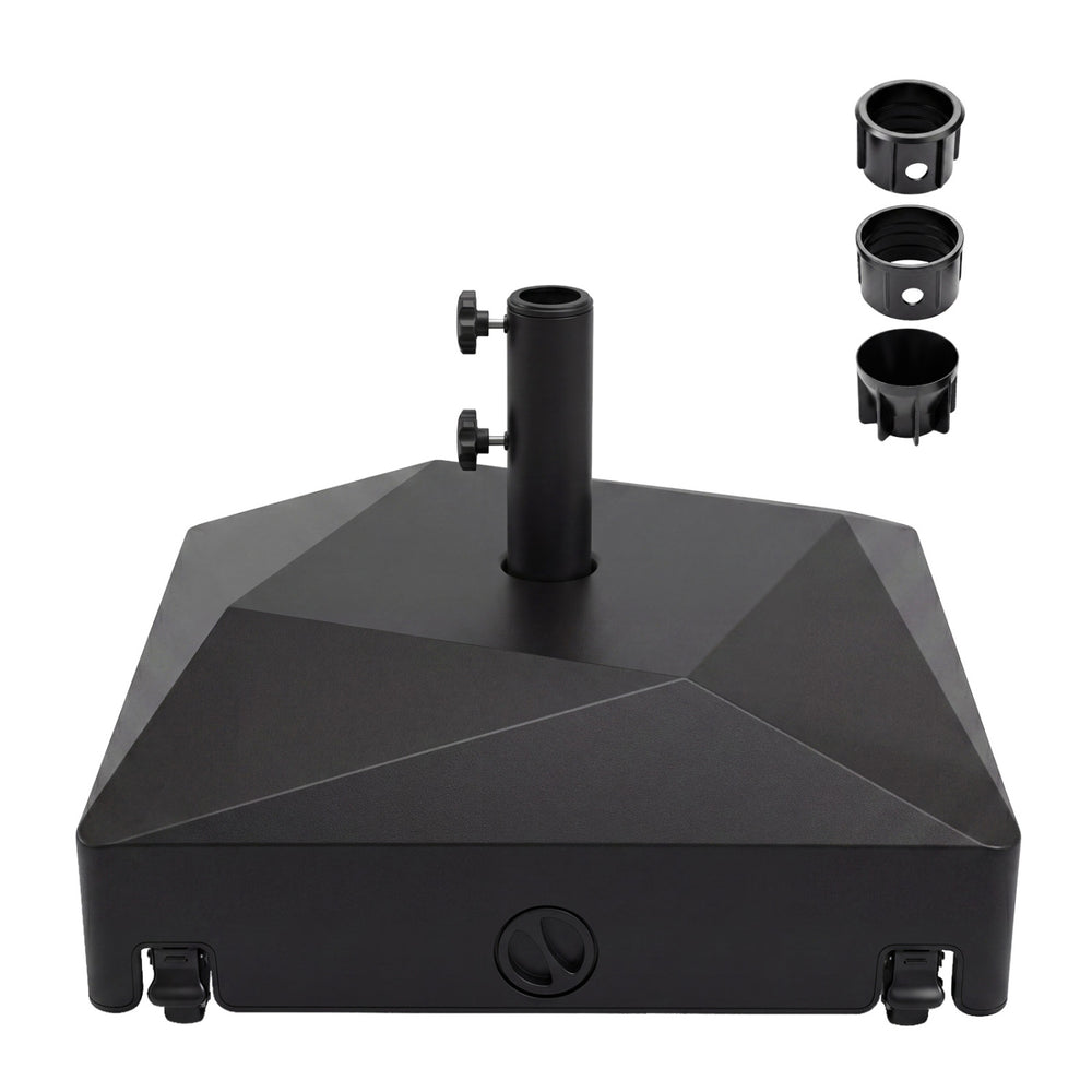 154lbs Mobile Fillable Patio Umbrella Base with 4 Wheels - Gallery View 4 of 10