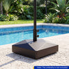 154lbs Mobile Fillable Patio Umbrella Base with 4 Wheels - Gallery View 10 of 10