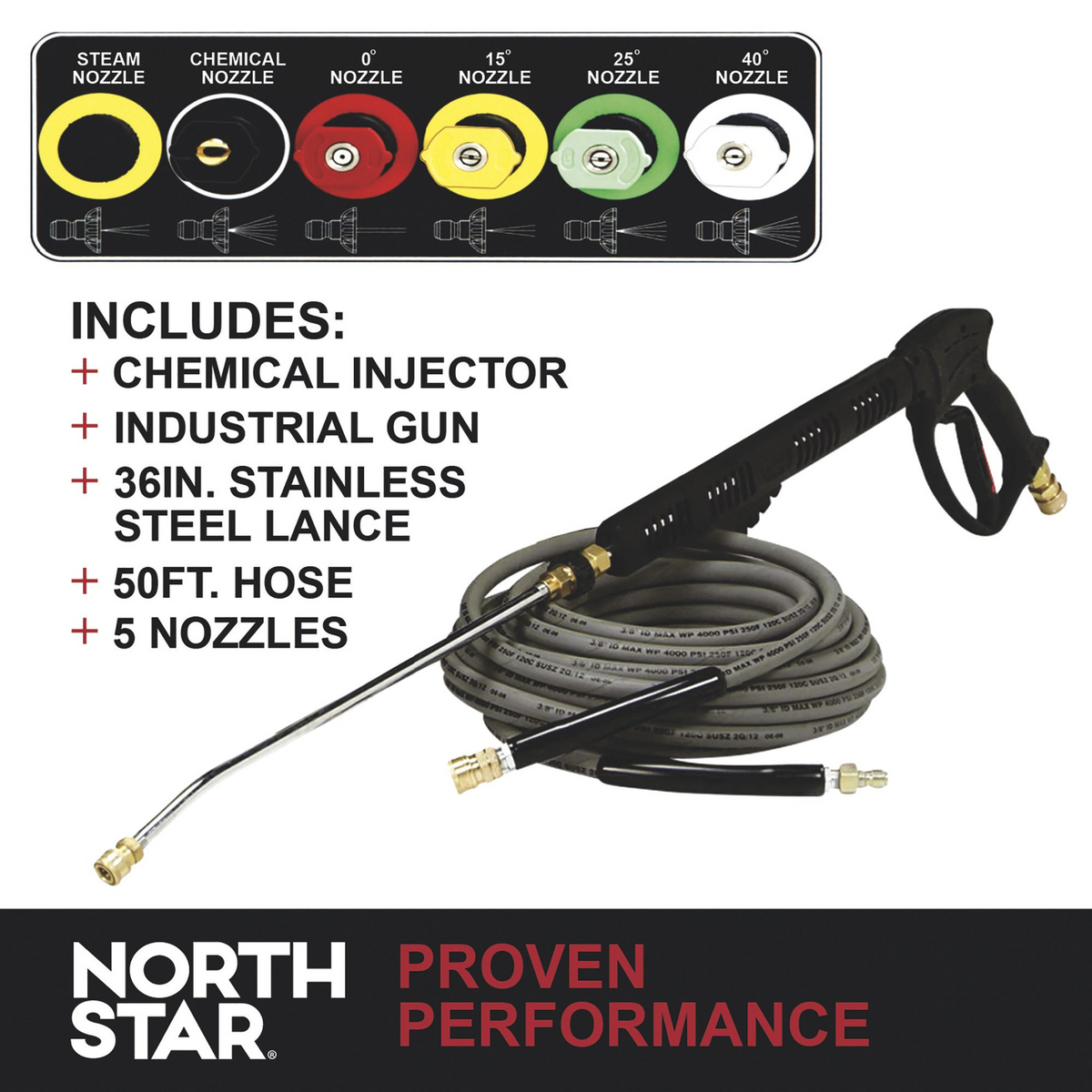 NorthStar 157310 Pressure Washer 3000 PSI 4.0 GPM Hot Water Honda GX39