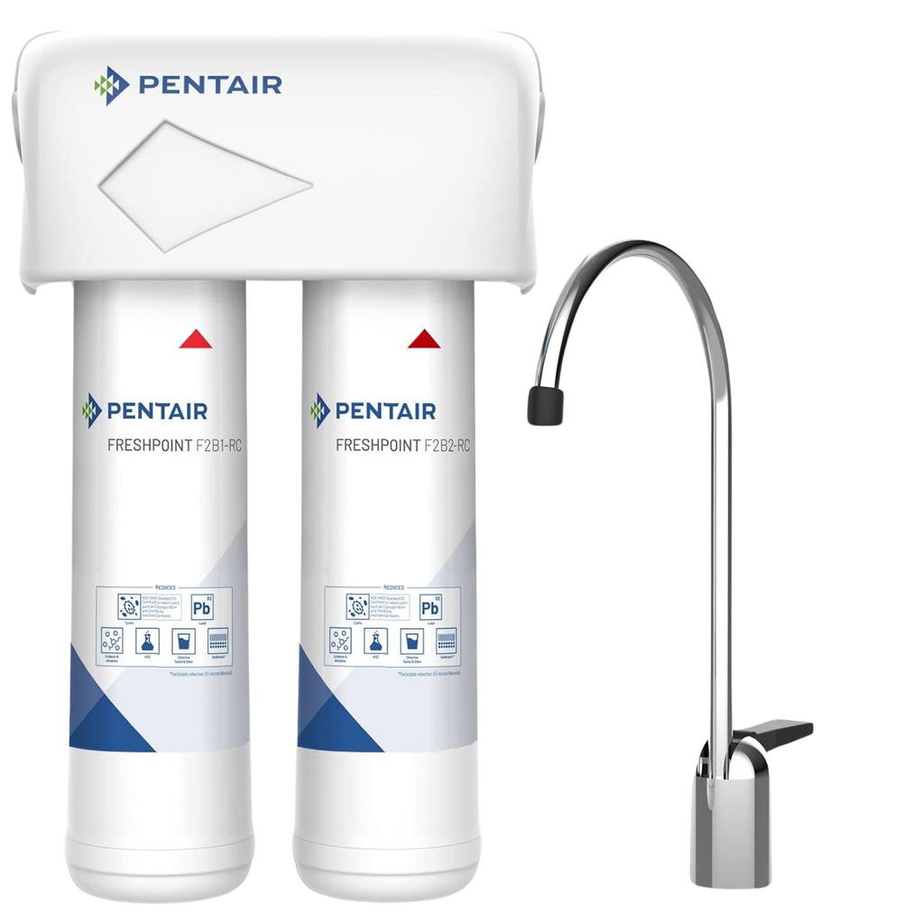 Pentair 158839 FreshPoint 2-Stage Under Counter Water Filtration System Non-Monitored F2000-B2B New