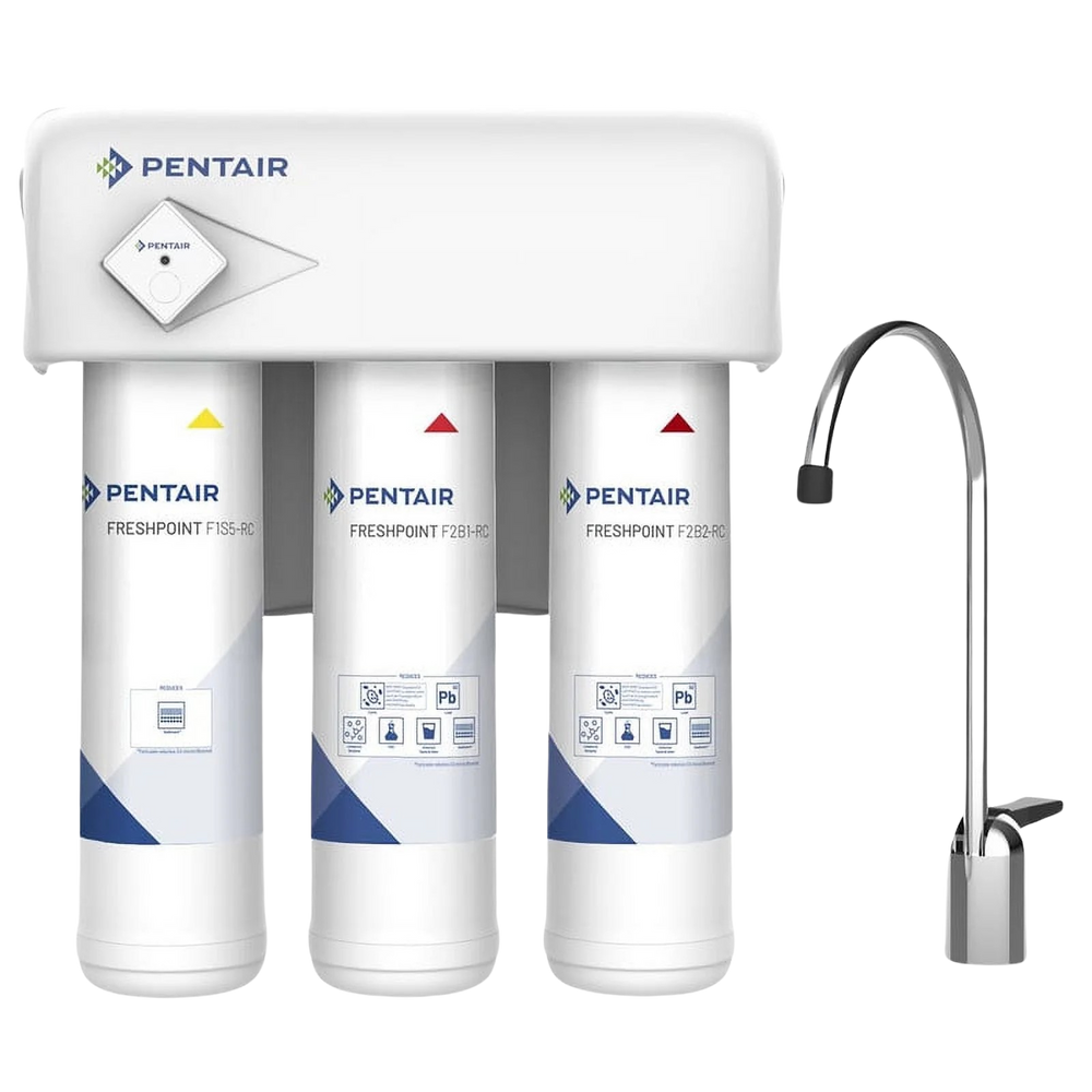 Freshpoint 1000 Pentair 158854 FreshPoint 3-Stage Under Counter Water Filtration Syste ...