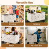 Large foldable utility cart in white with 2-tier storage crates, ideal for shopping, camping, or as a tool box.