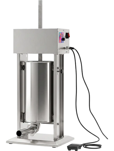 Costway 15L Electric Sausage Stuffer w/ 4 Tubes Foot Pedal Stepless Speed Control 28134664 New