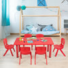 6-pack Kids Plastic Stackable Classroom Chairs-Red - Gallery View 1 of 12