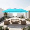 15.5FT Extra-Large Patio Umbrella 12 Reinforced Metal Ribs-Turquoise - Gallery View 1 of 11