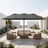 15.5FT Extra-Large Patio Umbrella 12 Reinforced Metal Ribs-Gray - Gallery View 1 of 11