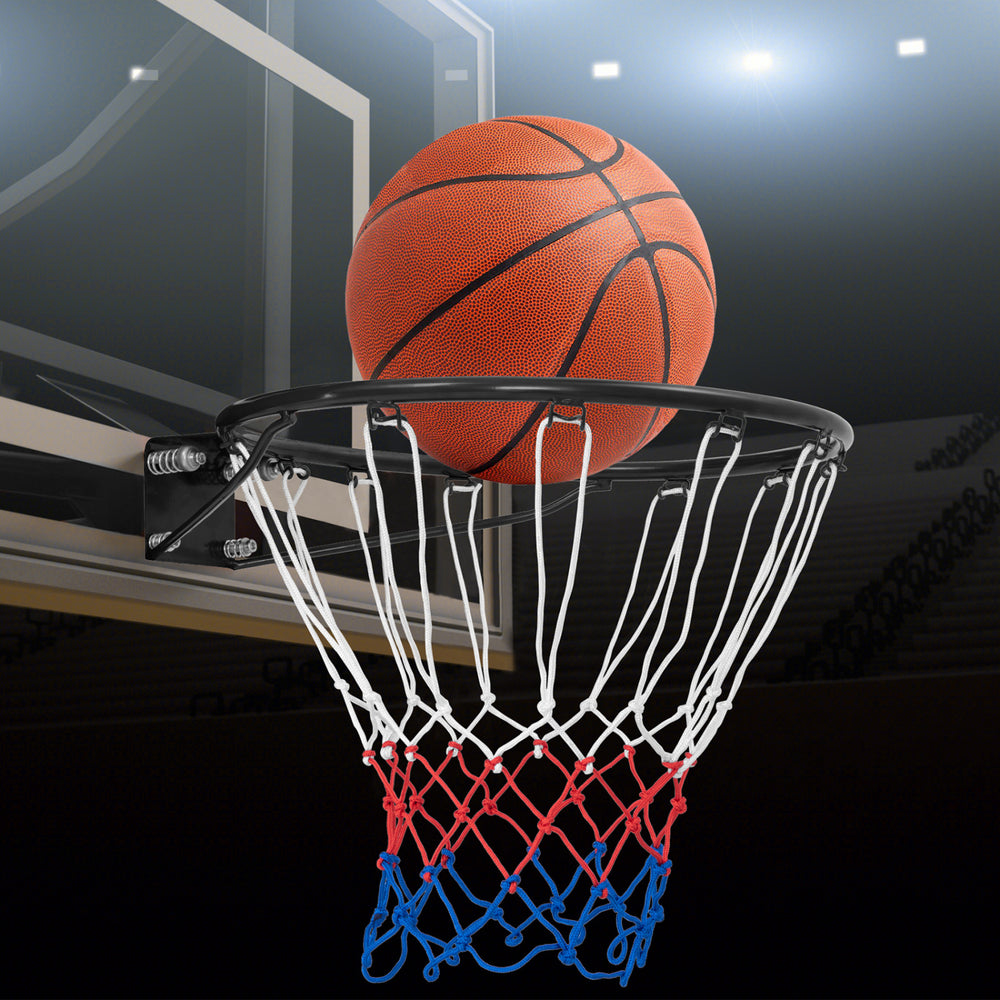 15 Inch Basketball Rim Goal Replacement with All Weather Net and Mounting Hardware-Black - Gallery View 1 of 9