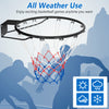 15-inch basketball rim with all-weather net and mounting hardware, ideal for indoor and outdoor play.