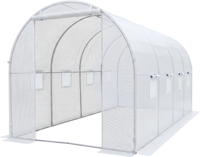 Costway 15' x 7' x 7' Walk-in Tunnel Outdoor Greenhouse 72083224 New