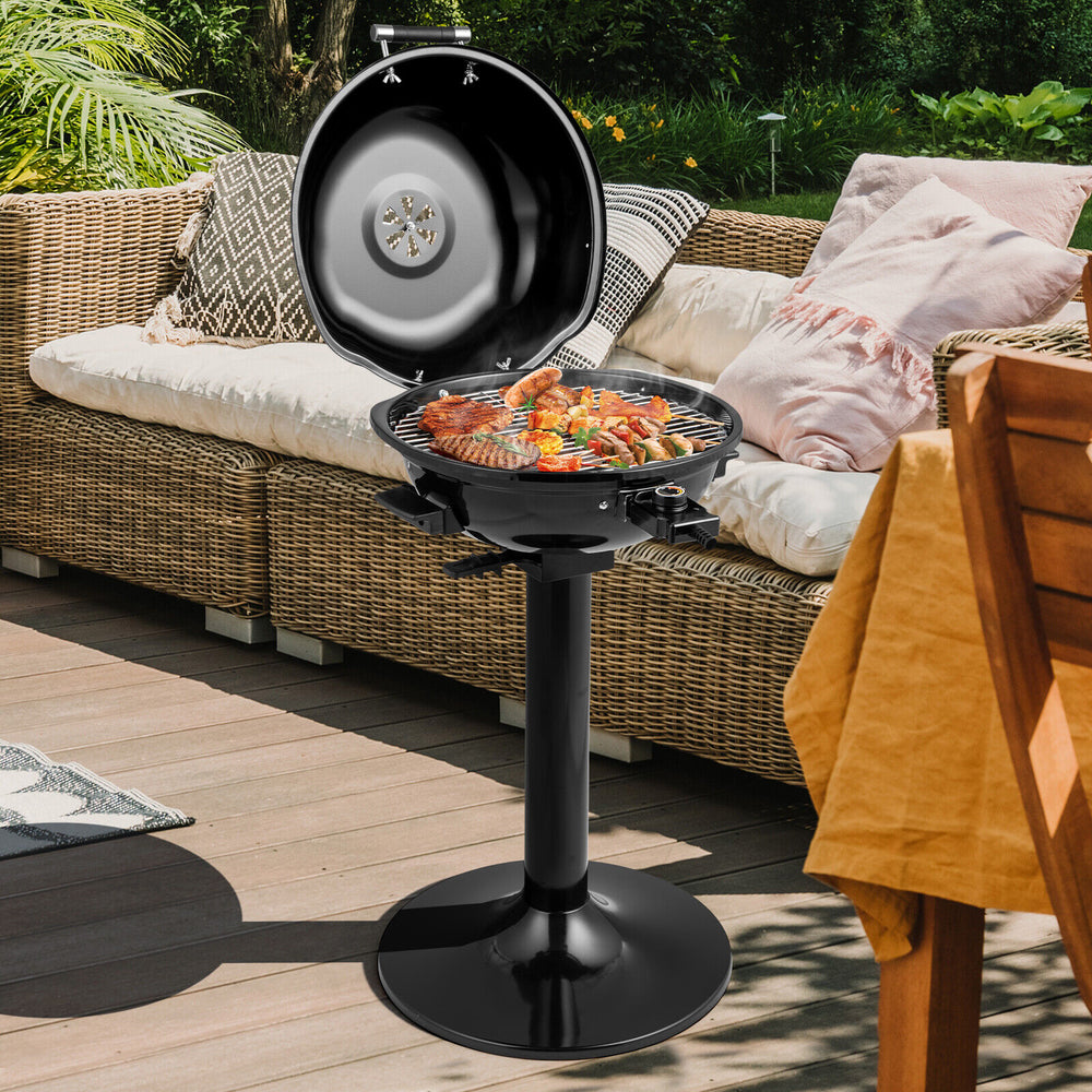 1600W Electric BBQ Grill with Removable Non-Stick Warming Rack - Gallery View 1 of 10