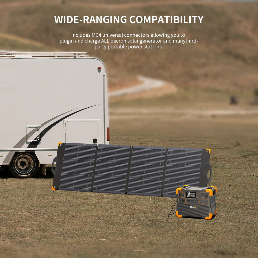 Pecron PV200 Solar Panel 200W Portable Waterproof IP67 New