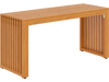 36 Inch Patio Bench All-Slat Acacia Wood Loveseat