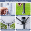 Close-up of the pop-up canopy tent's sturdy truss connections and reinforced corners for stable outdoor use.