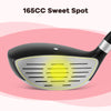 Close-up of the 165CC sweet spot on the 38-inch junior #3 fairway wood golf club, designed for kids ages 11-14.
