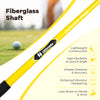 34-inch yellow junior fairway wood golf club with fiberglass shaft, designed for kids ages 8-10, featuring lightweight.