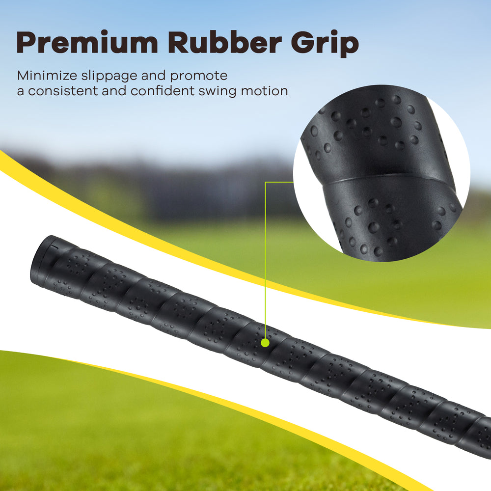 34-inch junior fairway wood golf club with fiberglass shaft and premium rubber grip, ideal for kids ages 8-10.