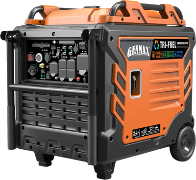 GENMAX GM10500iETC Tri-Fuel Inverter Generator 8500W/10500W 50 Amp Remote Start (Open Box)
