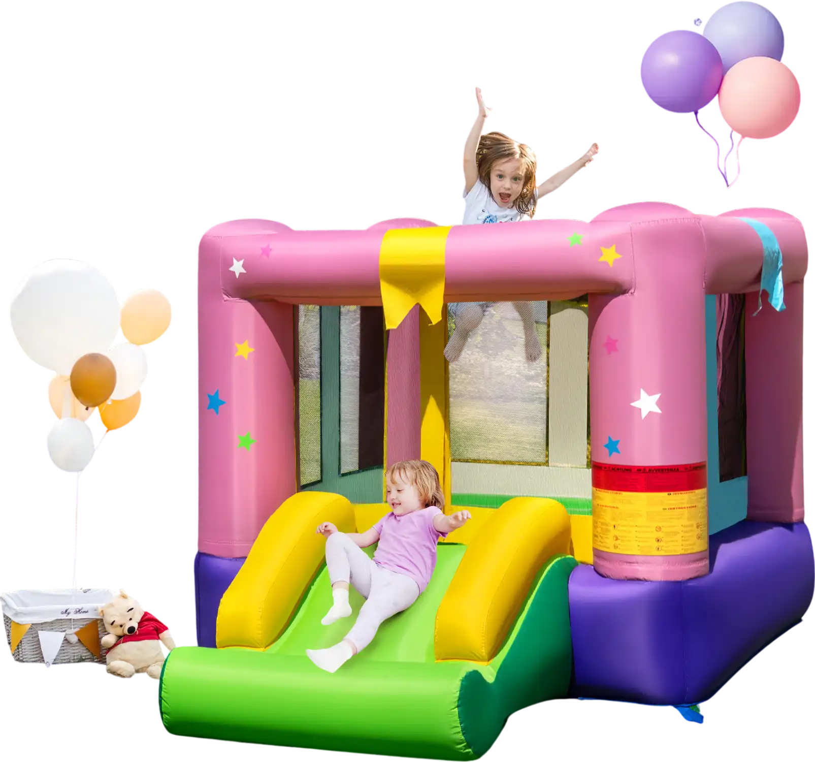 Costway Bouncy Castle Bounce House w/ Jumping Area & 480W Blower 27463689 New