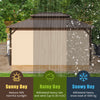 16 x 12 FT hardtop gazebo with a double roof design, waterproof metal roof, ideal for patio and garden protection.