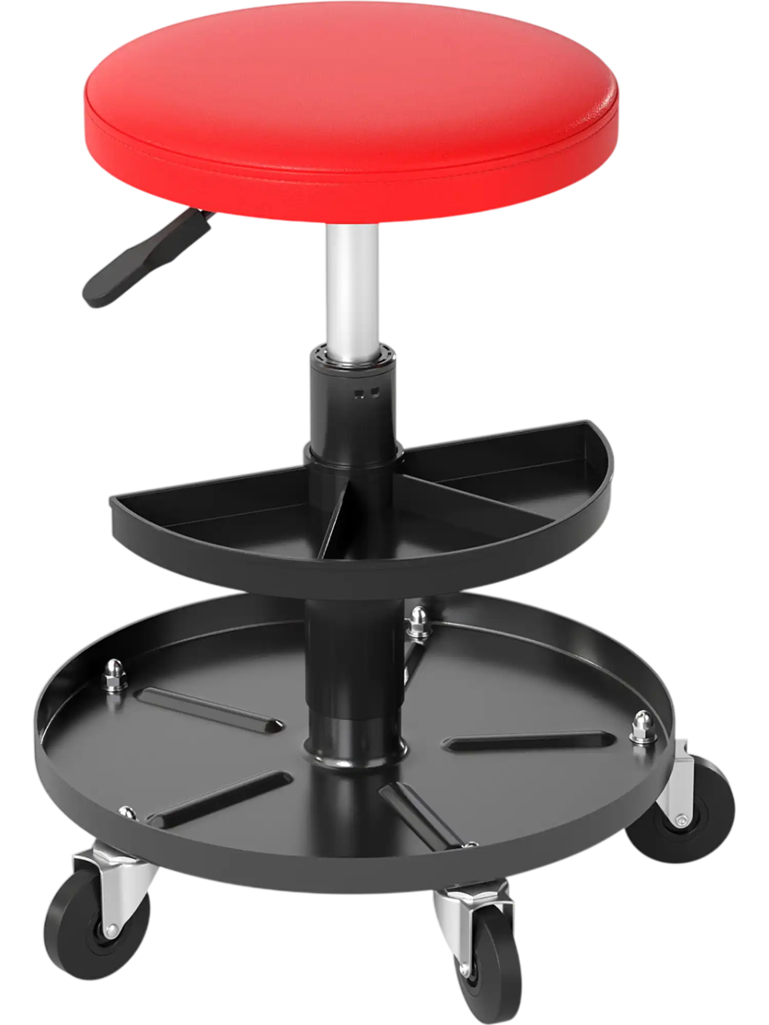 Costway Adjustable Height Rolling Mechanic Stool w/ Wheels 16.5