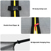 Close-up of the double-head zipper and sturdy safety lock on a 15/16 feet trampoline replacement safety net for secure.