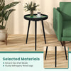 Mid-century modern coffee end table with unique sea shell tabletop and sturdy mahogany wood legs, perfect for stylish.