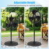 16-inch oscillating pedestal fan with adjustable height, 3 mist levels, ideal for outdoor patio and garden cooling.
