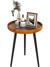 16-inch round end table showcasing a unique sea shell design and epoxy resin finish, ideal for functional decor in any.