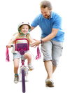 16-inch kids bike with removable training wheels, adjustable seat, and doll seat, perfect for outdoor adventures.