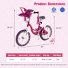 16-inch kids bike with doll seat, adjustable handlebars, removable training wheels, ideal for ages 4-7, 23 lbs.