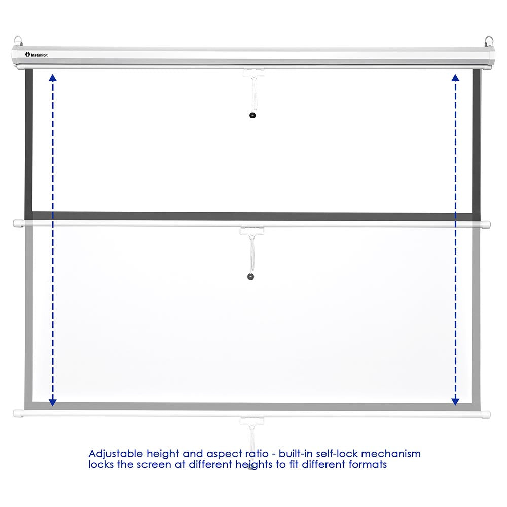 Yescom Retractable Manual Projection Screen 72" 4:3 Ceiling Wall New