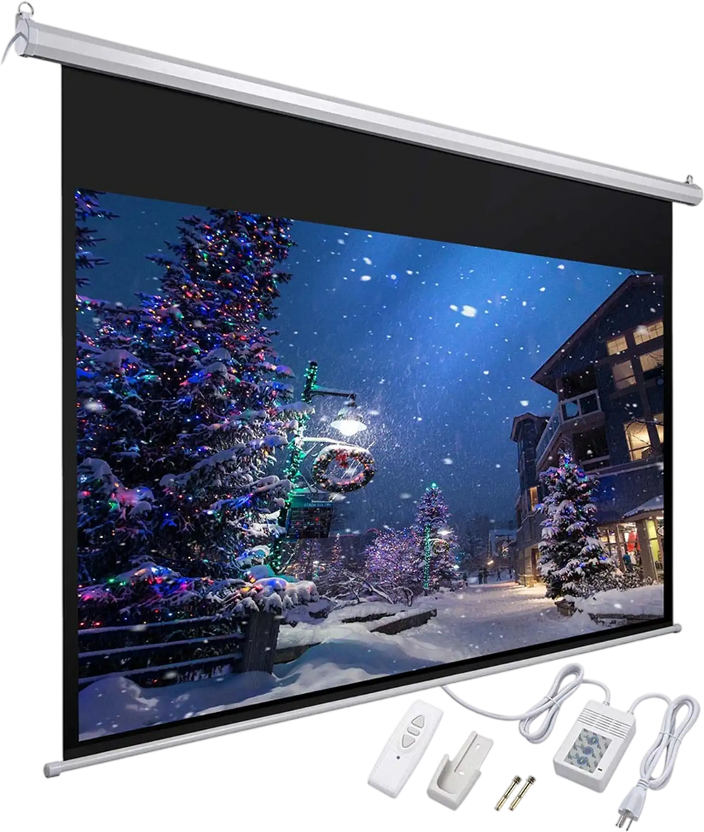 Yescom Retractable Electric Projection Screen 92" 16:9 Ceiling Mounted New