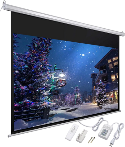 Yescom Retractable Electric Projection Screen 92