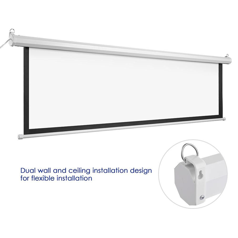 Yescom Retractable Electric Projection Screen 92" 16:9 Ceiling Mounted New