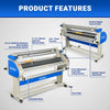 67" Wide Format Full Auto Cold & Heat Assisted Pneumatic Laminator Machine with 4 Trimmers, Max Speed 52.5 ft/min, 63" Max Laminating Width, 1.1" Max Thickness, Infrared Heating, Digital Control (Requires Air Compressor, Not Included)-1700-A3