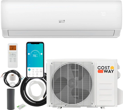 Costway EchoCool 17000 BTU 208/230V Mini Split Air Conditioner Heater Pump System 483257619 New