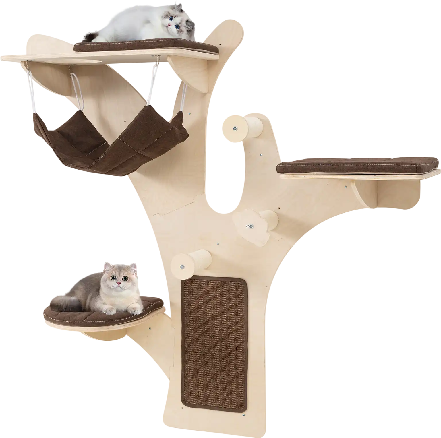 Costway Wall-Mounted Cat Tower Shelves Perch 69237330 New