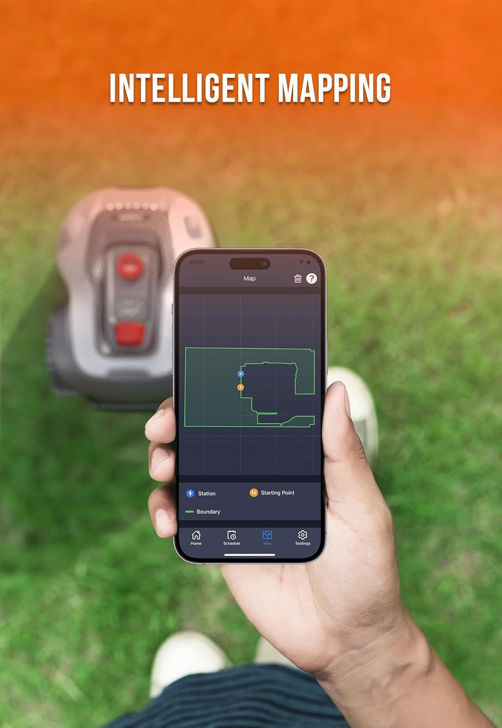 Sunseeker L22 Plus Robot Lawn Mower with GPS 1/4 to 1/2 Acre 20V Li-ion New