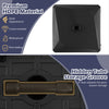 Fillable mobile umbrella base in black with 4 wheels, HDPE material, and hidden tube storage groove for easy mobility.