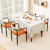 Modern dining chairs set of 2 with padded seats and curved backs, perfect for stylish dining experiences.