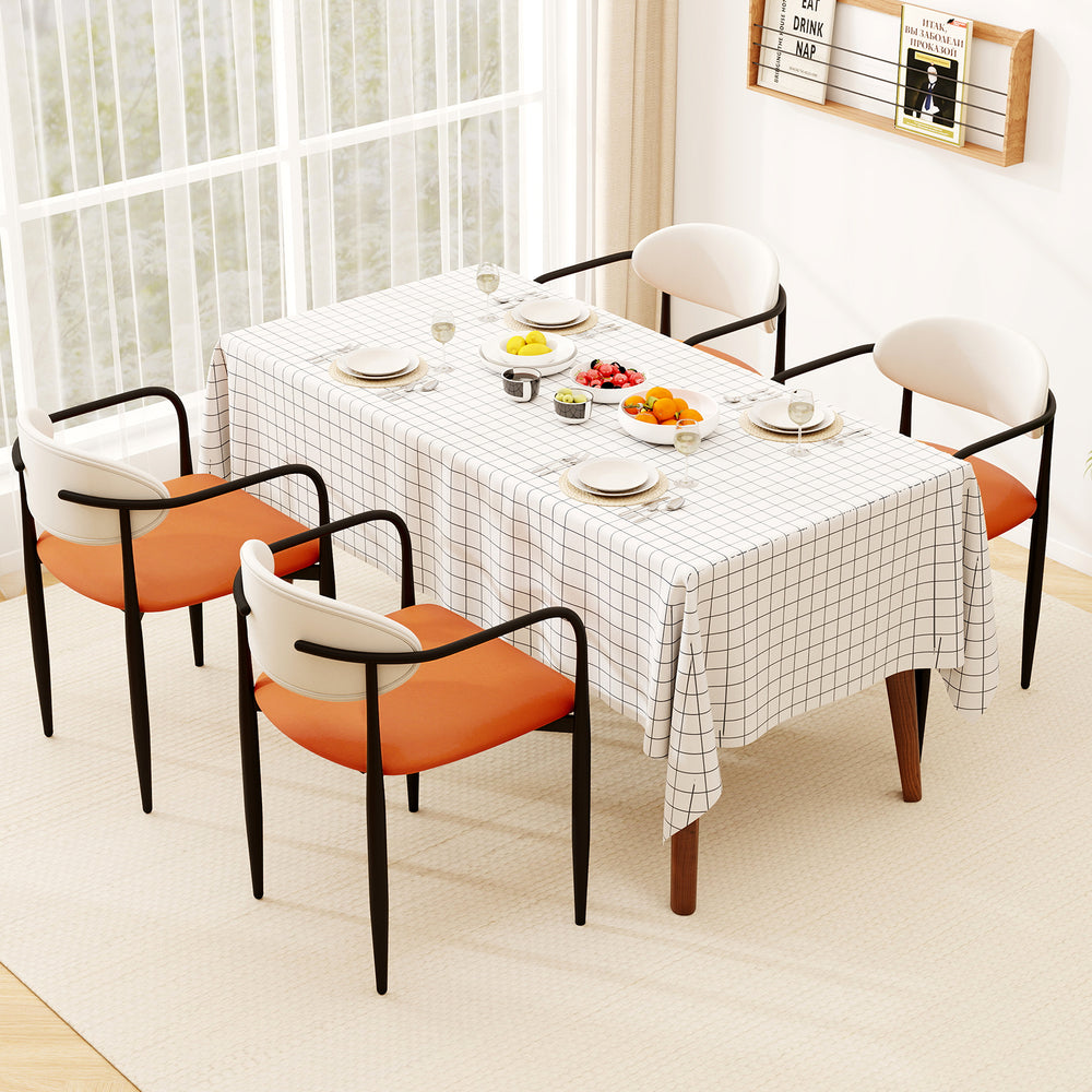 Modern dining chairs set of 2 with padded seats and curved backs, perfect for stylish dining experiences.